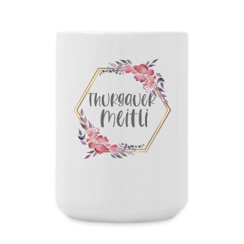 Schweiz Thurgau Mädchen Heimat Geschenk - Große Tasse 440 ml - Weiß - Vorne