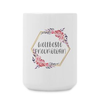Pneumologin Ärztin Doktorin Beruf Geschenk - Große Tasse 440 ml - Weiß - Vorne