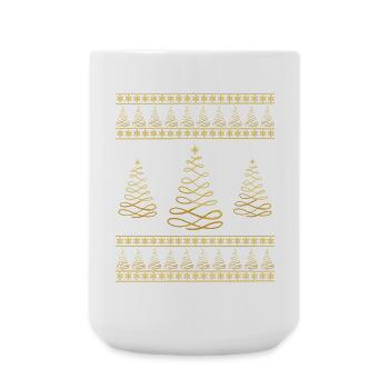 Christmas Tree Snowflake Christmas Atmosphere - Large Mug 440 ml - white - Front
