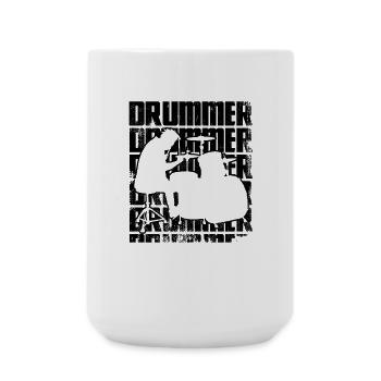 Schlagzeuger - Große Tasse 440 ml - Weiß - Vorne