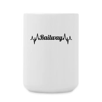 Railroad palpitations - Large Mug 440 ml - white - Front