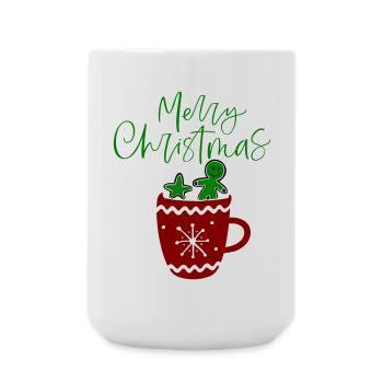 Merry Christmas, Plätzchen - Große Tasse 440 ml - Weiß - Vorne