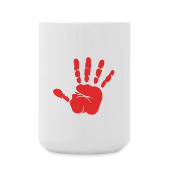 Stop Talk to My Hand- Funny Hand Design - Large Mug 440 ml - white - Front