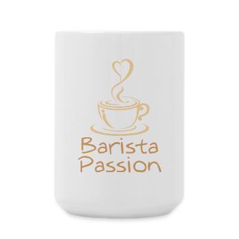 Barista Passion Coffee Cadeau Coffee Lover - Grande tasse 440 ml - blanc - Devant