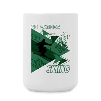 I'd Rather Ski - Ski Winter Sports Skier - Large Mug 440 ml - white - Front