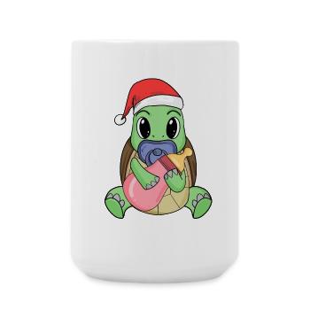 Turtle Baby Christmas - Large Mug 440 ml - white - Front