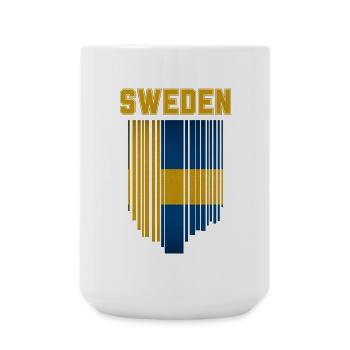 Flagge von Schweden - Große Tasse 440 ml - Weiß - Vorne