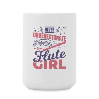 Ne sous-estimez jamais une flûtiste - Grande tasse 440 ml - blanc - Devant