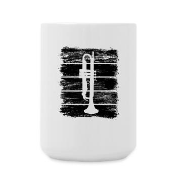 Skizze Trompete - Große Tasse 440 ml - Weiß - Vorne