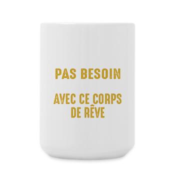 Chauve Cadeau Humour Citation Drôle 2024 - Grande tasse 440 ml - blanc - Devant