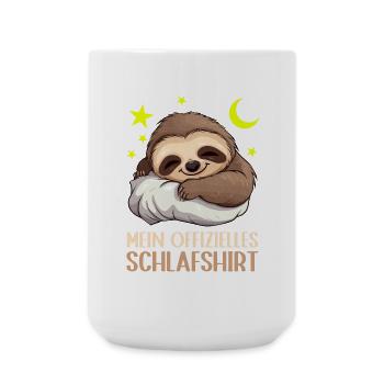 Süßes Faultier – Offizielles Schlafshirt - Große Tasse 440 ml - Weiß - Vorne