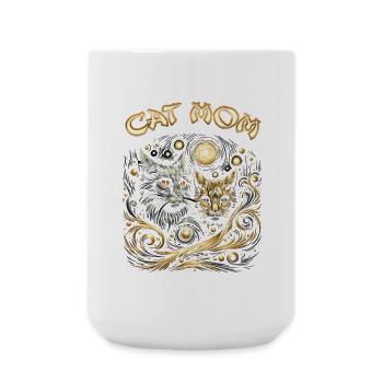 Conception du mythe des chats galactiques - Grande tasse 440 ml - blanc - Devant