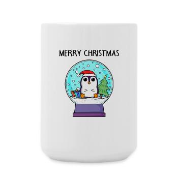 Pinguin Weihnachten - Frohe Weihnachten - Große Tasse 440 ml - Weiß - Vorne