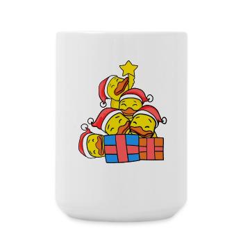 Canard sapin de Noël Noël - Grande tasse 440 ml - blanc - Devant