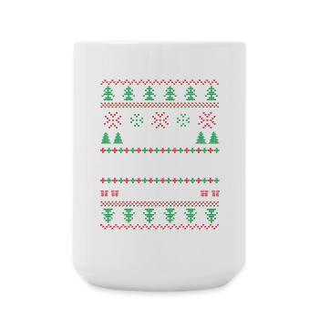 C'est Mon Pull Moche De Noël - Grande tasse 440 ml - blanc - Devant