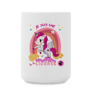 Je suis une licorse licorne Corse licorne Corsica - Grande tasse 440 ml - blanc - Devant