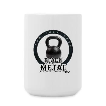 Der einzig wahre Black Metal... Kettlebell. Nimm es!! - Große Tasse 440 ml - Weiß - Vorne