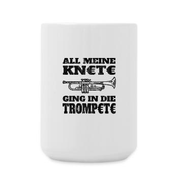 Teure Trompete Knete Klassik Klassik Musiker Jazz - Große Tasse 440 ml - Weiß - Vorne