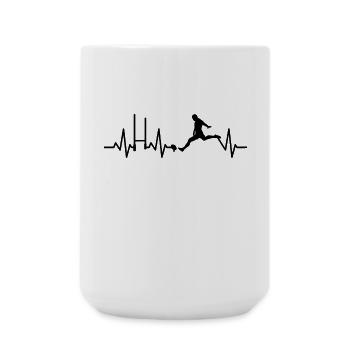 Rugbyspieler Herzklopfen - Große Tasse 440 ml - Weiß - Vorne