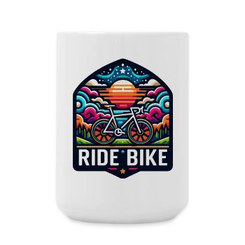 Ride Bike - for real cyclists. - Large Mug 440 ml - white - Front
