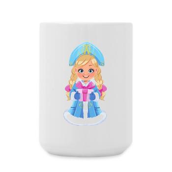 Ded Moroz Snegourotchka, Père Noël russe - Grande tasse 440 ml - blanc - Devant