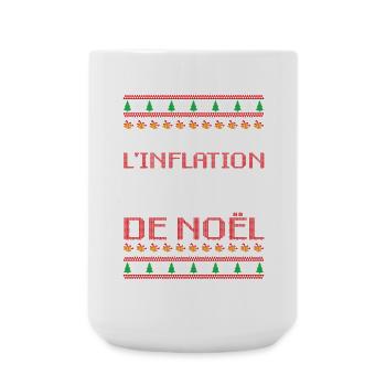 Pull Moche De Noël Humour Cadeau Famille Inflation - Grande tasse 440 ml - blanc - Devant