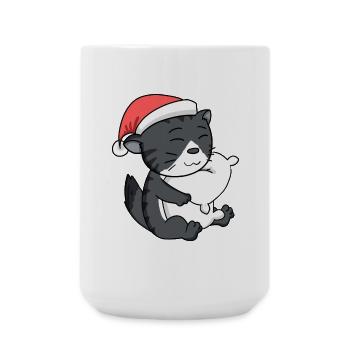 Cat, Cute, Norwegian Forest Cat, Tired - Large Mug 440 ml - white - Front