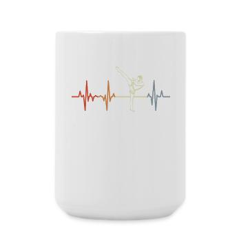 Palpitations cardiaques de kickboxeur vintage - Grande tasse 440 ml - blanc - Devant