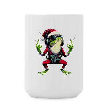 Christmas Frog Metal Greeting - Large Mug 440 ml - white - Front