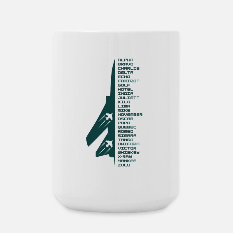Phonetic alphabet - Large Mug 440 ml - white