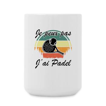 Je Peux Pas J Ai Padel Padeliste Joueur De Padel - Grande tasse 440 ml - blanc - Devant