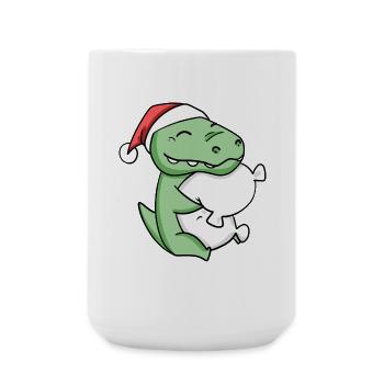 Crocodile Mignon Fatigué Dormir À Noël - Grande tasse 440 ml - blanc - Devant