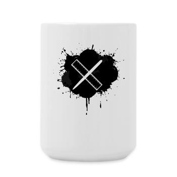 Croquis de plume et de règle - Grande tasse 440 ml - blanc - Devant
