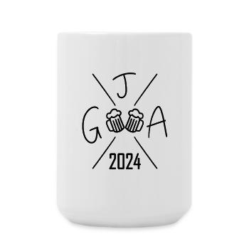 2024 Junggesellenabschied Crew Feier - Große Tasse 440 ml - Weiß - Vorne