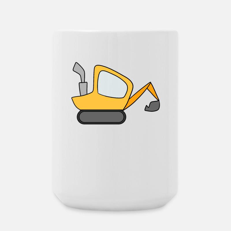 Bagger - Große Tasse 440 ml - Weiß