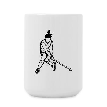 Joueur de hockey sur gazon - Grande tasse 440 ml - blanc - Devant