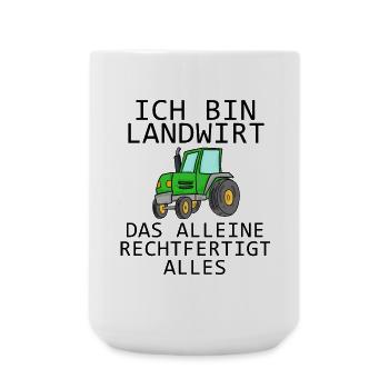 Landwirt Geschenk - Große Tasse 440 ml - Weiß - Vorne