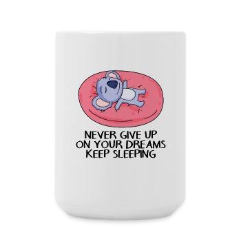 Koala Bear Sleeping Tired Dream Saying Funny - Large Mug 440 ml - white - Front