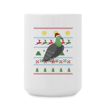 Ugly Christmas Taube - Große Tasse 440 ml - Weiß - Vorne