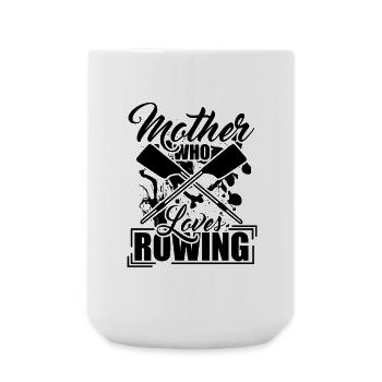 Rowing Mom - Large Mug 440 ml - white - Front