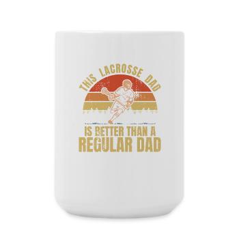 Lacrosse Father - Large Mug 440 ml - white - Front