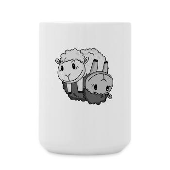 Yin Yang Sign Sheep - Large Mug 440 ml - white - Front