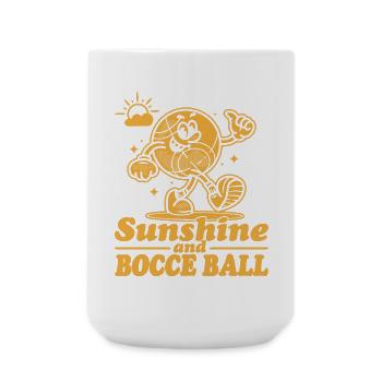 Sunshine And Bocce Ball mit Jack Bocci Game Bocce - Große Tasse 440 ml - Weiß - Vorne