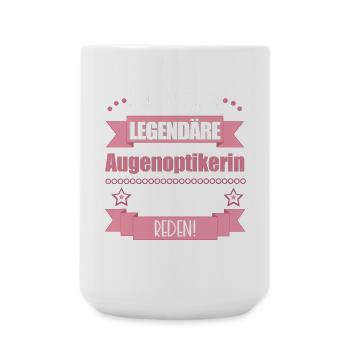 Lustiger Spruch für Augenoptikerin – Geschenkidee - Große Tasse 440 ml - Weiß - Vorne