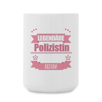 Lustiger Spruch für Polizistin – Geschenkidee - Große Tasse 440 ml - Weiß - Vorne