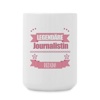 Lustiger Spruch für Journalistin – Geschenkidee - Große Tasse 440 ml - Weiß - Vorne