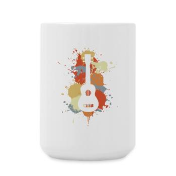 Ukulélé Musique Rétro - Grande tasse 440 ml - blanc - Devant