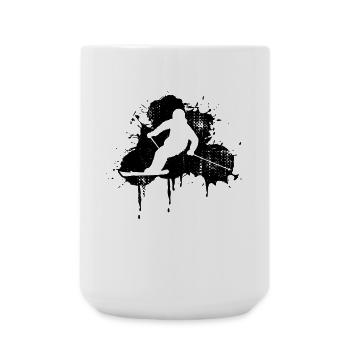 Skier - Large Mug 440 ml - white - Front