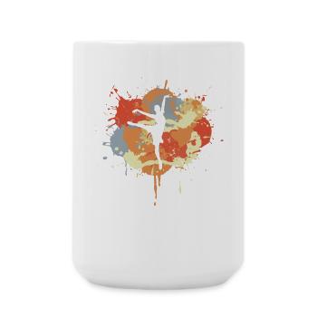 Ballet Dancer Drawing - Large Mug 440 ml - white - Front