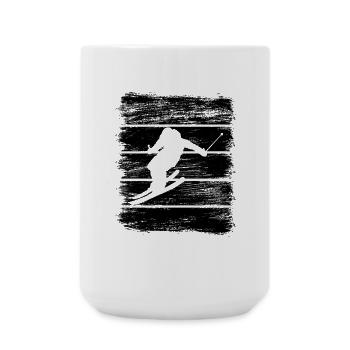 Skier Sketch - Large Mug 440 ml - white - Front